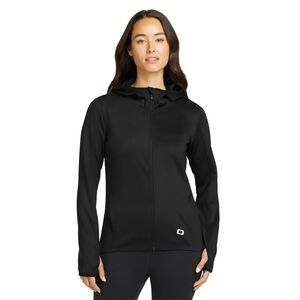OGIO Endurance Charcoal Hooded Softshell Full Zip Jacket Women SP